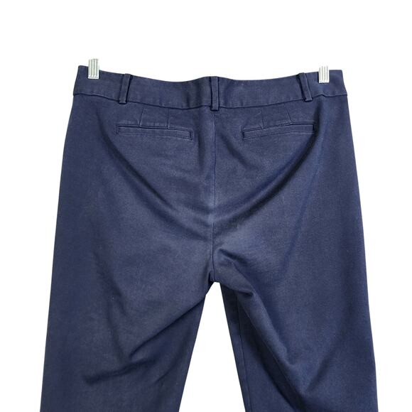 Talbots Womens Hampshire Ankle Trouser Pants 12P Navy Blue Button‎ Cuff Stretch - Picture 6 of 13